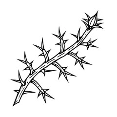 Jesus Christ cross thorn vector  