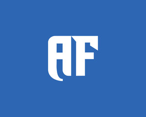 AF logo design vector template. AF