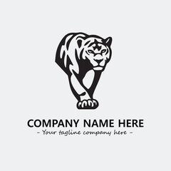 Phanter illustration black and white for logo company vector image
