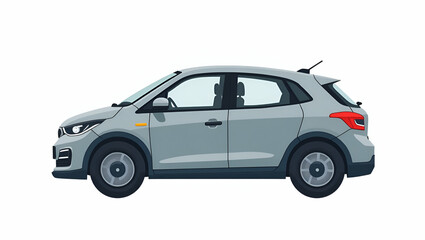 Flat Vector Illustration: Pioneering Solid State Battery Development for Electric Vehicles - Energy Density & Safety Enhancements in Modern EVs - Cute & Simple Design