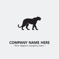 Phanter illustration black and white for logo company vector image
