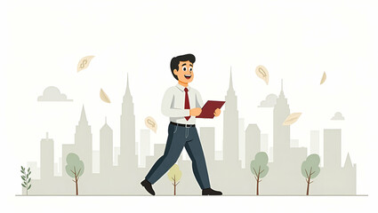 Empowering Grassroots Financial Advocacy: A Simple Flat Vector Illustration of Economic Populism, Smart Business Tone, and Citizen Prosperity