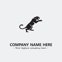 Phanter illustration black and white for logo company vector image
