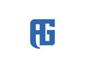 Obraz premium AG logo design vector template. AG