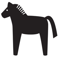 シンプルな馬のシルエットのベクターイラスト