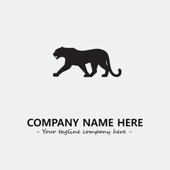 Phanter illustration black and white for logo company vector image
