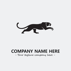 Phanter illustration black and white for logo company vector image
