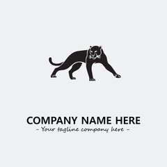 Phanter illustration black and white for logo company vector image
