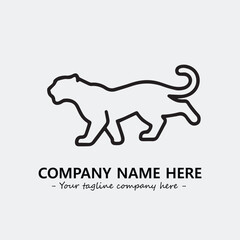 Phanter illustration black and white for logo company vector image
