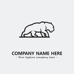 Phanter illustration black and white for logo company vector image
