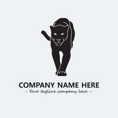 Phanter illustration black and white for logo company vector image
