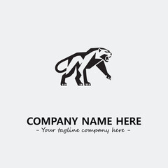Phanter illustration black and white for logo company vector image
