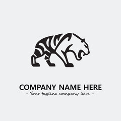 Phanter illustration black and white for logo company vector image
