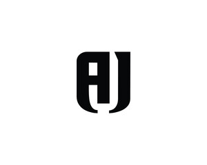 AJ logo design vector template. AJ