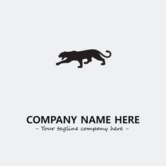Phanter illustration black and white for logo company vector image
