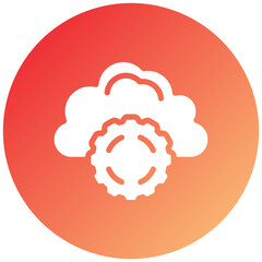 Vector Design Cloud Settings Icon Style
