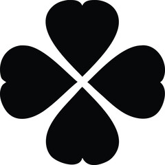 Vector Clover Classic: Symmetrical, Smooth Lobes Conveying Timeless Luck in Modern Style