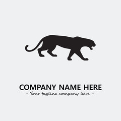 Phanter illustration black and white for logo company vector image
