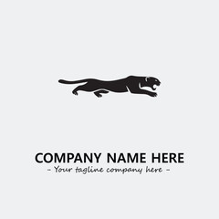 Phanter illustration black and white for logo company vector image
