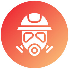 Fireman Mask Icon Style