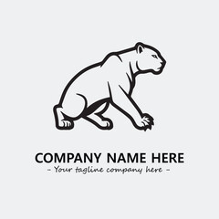 Phanter illustration black and white for logo company vector image
