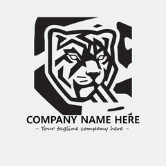 Phanter illustration black and white for logo company vector image
