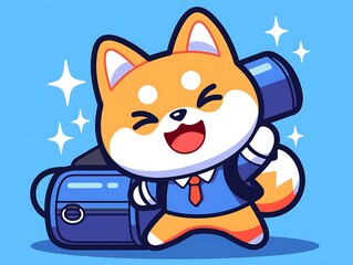 Cute Fox Student Backpack