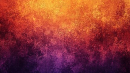 Obraz premium A vibrant gradient background transitions from warm orange to deep purple, creating a rich and textured appearance. The color blend evokes warmth and depth, perfect for artistic applications.