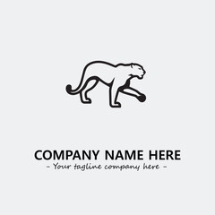 Phanter illustration black and white for logo company vector image
