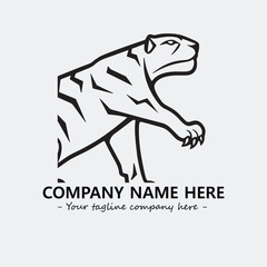 Phanter illustration black and white for logo company vector image
