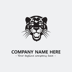 Phanter illustration black and white for logo company vector image
