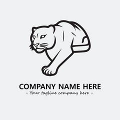 Phanter illustration black and white for logo company vector image
