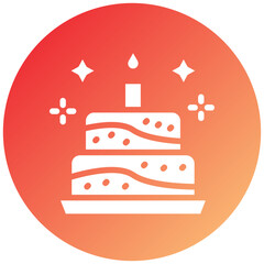 Birthday Cake Icon Style