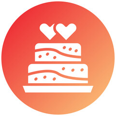 Wedding Cake Icon Style