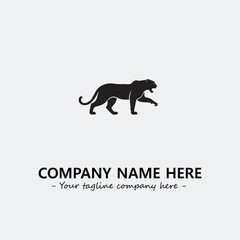 Phanter illustration black and white for logo company vector image
