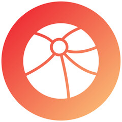 Naklejka premium Beach Ball Icon Style