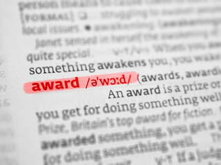 Award is a term that means an award, recognition of merits and achievements in various fields.