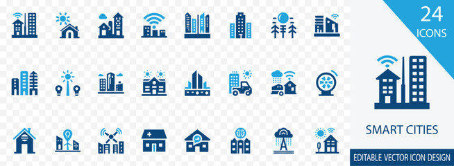 A modern vector illustration showcasing the concept of smart cities with advanced technologies,  infrastructure, connected transport, renewable energy and digital governance.
