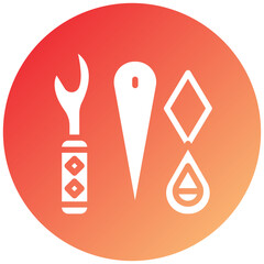 Fototapeta premium Sewing Tool Icon Style