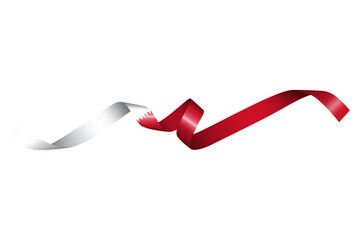 Set of flag ribbon with colors of Bahrain for independence day celebration decoration © Олександр Шнурик