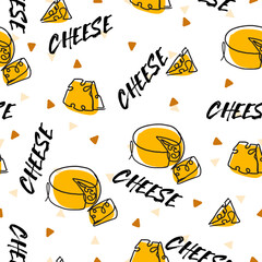 Whimsical Dairy Cheese Delight Tales Pattern can be use for background and apparel design
