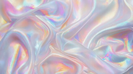 Holographic background seamless trendy iridescent light foil texture. Soft holographic pastel unicorn marble background pattern. Modern pearlescent blurry abstract swirl illustration. illustration