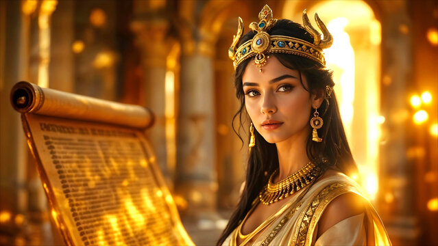 The Queen of Egypt  Ancient Egyptian Royalty queen, Crown, Jewelry, Hieroglyphs, and Pharaoh Elements for History, Art, and Culture Design