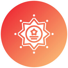 Obraz premium Sheriff Icon Style