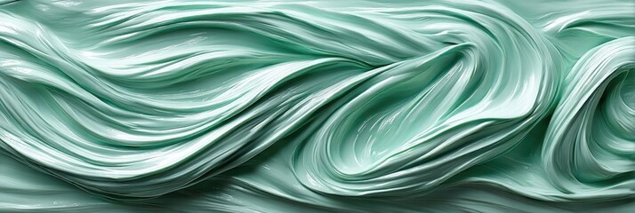 Obraz premium Mint Green Abstract Swirling Texture Background