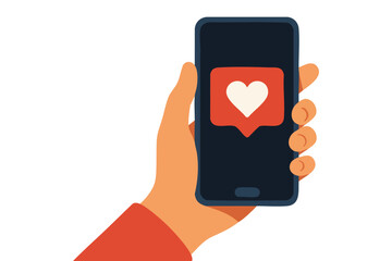 Phone Notification with Heart Icon