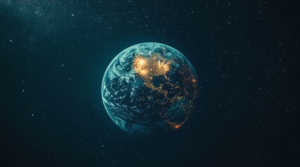 Obraz premium A beautiful detailed image of planet earth from space