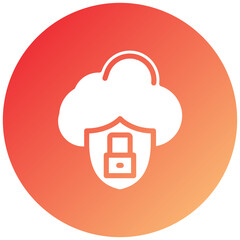 Cloud Security Icon Style