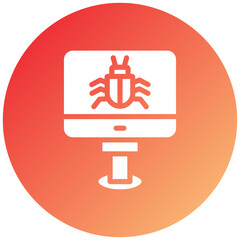 Obraz premium Computer Bug Icon Style
