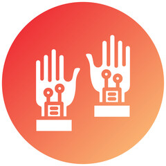 Wired Gloves Icon Style